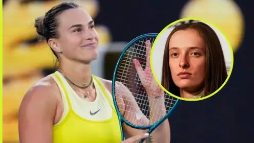 Pictured: Aryna Sabalenka and Iga Swiatek.