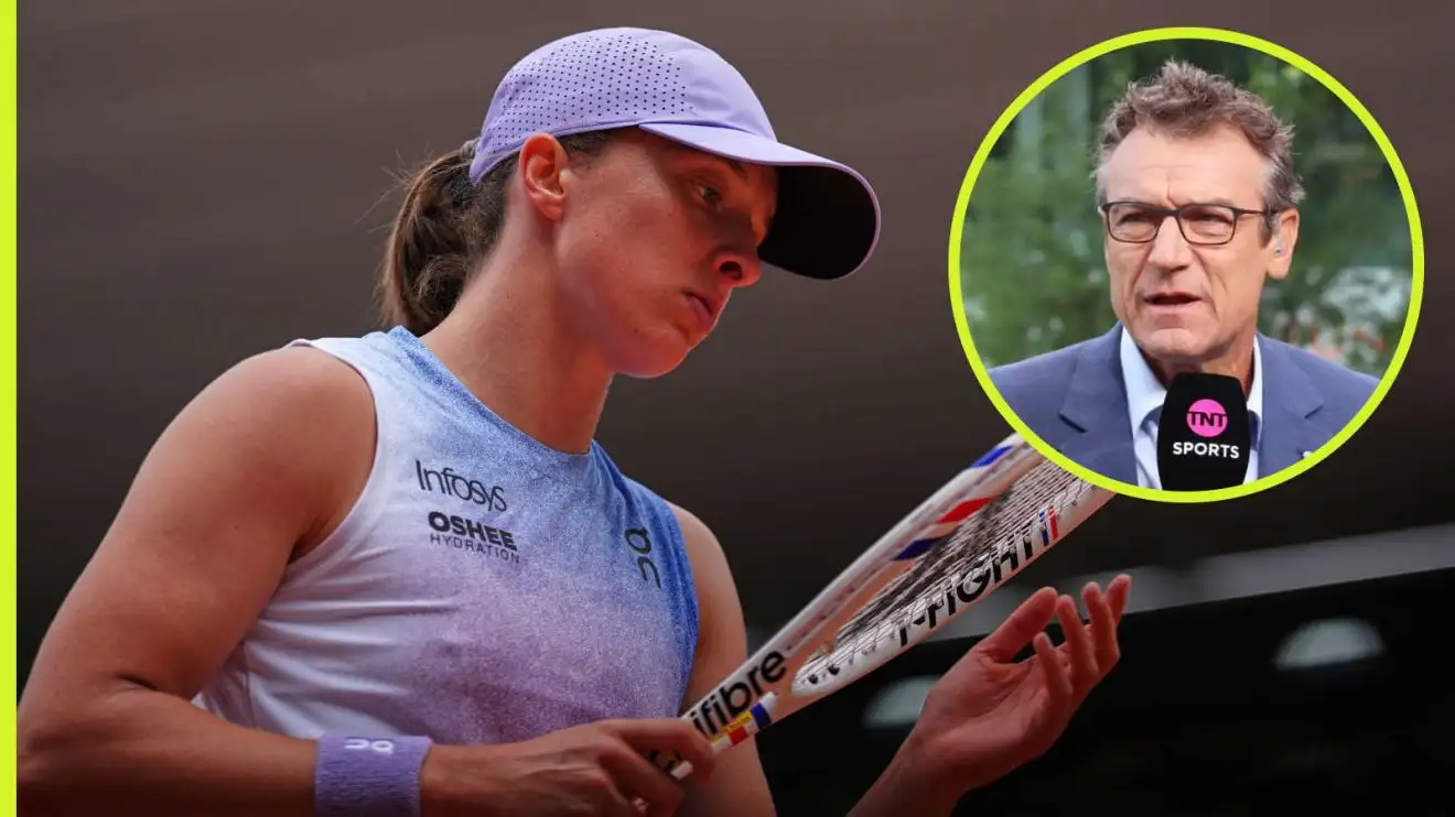 Pictured: Iga Swiatek and Mats Wilander