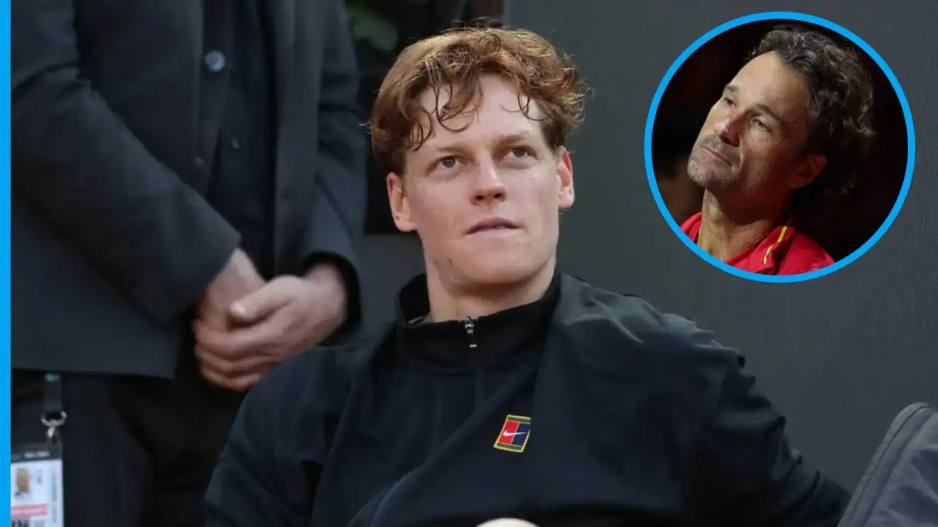 Pictured: Jannik Sinner and Carlos Moya