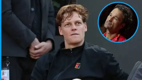 Pictured: Jannik Sinner and Carlos Moya