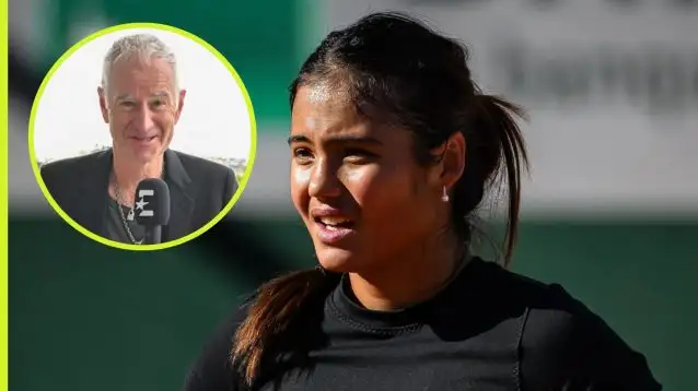 Emma Raducanu and John McEnroe