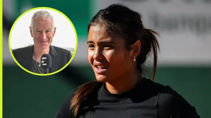 Emma Raducanu and John McEnroe