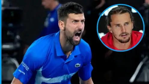 Pictured: Novak Djokovic and Alexander Zverev