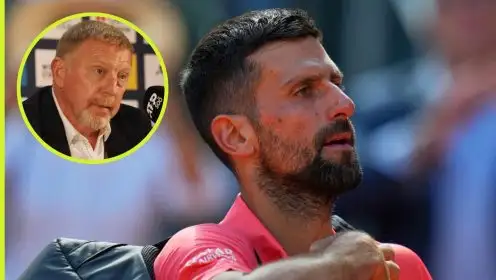 Pictured: Novak Djokovic and Boris Becker