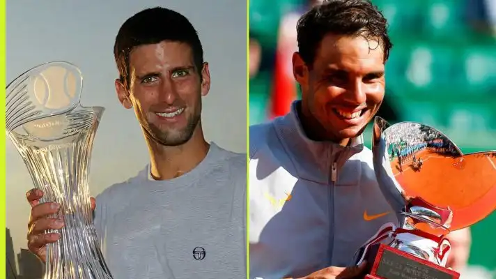 Pictured: Novak Djokovic and Rafael Nadal