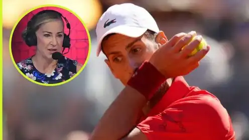 Pictured: Novak Djokovic and Chris Evert