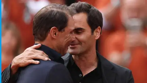 Pictured: Rafael Nadal and Roger Federer