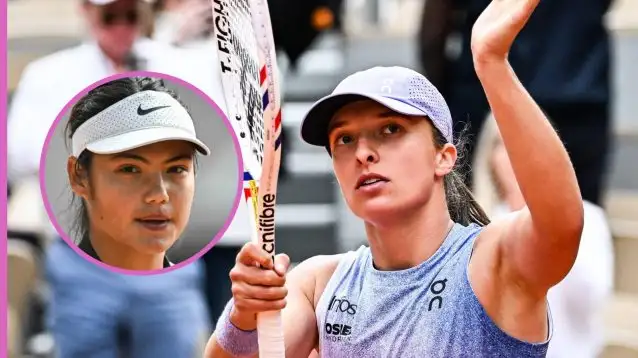 Pictured: Iga Swiatek and Emma Raducanu.