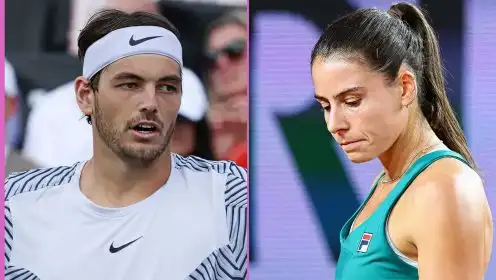 Pictured: Taylor Fritz and Emma Navarro