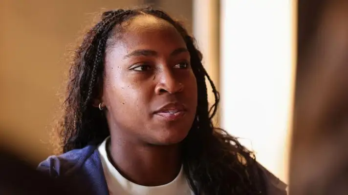 Pictured: Coco Gauff press conference
