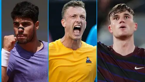 L-R: Carlos Alcaraz, Jiri Lehecka, and Jack Draper.