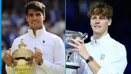 L-R: Grand Slam champions Carlos Alcaraz and Jannik Sinner.