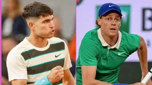 L-R: Carlos Alcaraz and Jannik Sinner