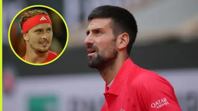 Pictured: Novak Djokovic and Alexander Zverev