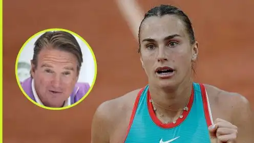 Pictured: Aryna Sabalenka and Jimmy Connors.