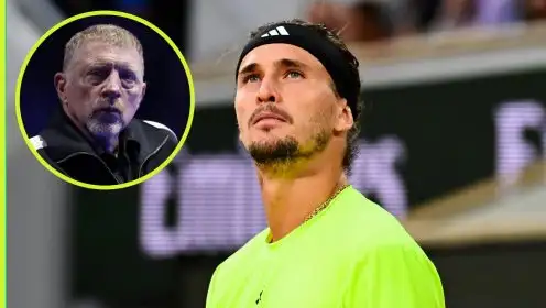 Pictured: Alexander Zverev and Boris Becker