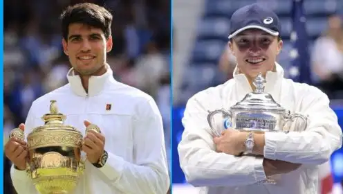 L-R: Carlos Alcaraz and Iga Swiatek.