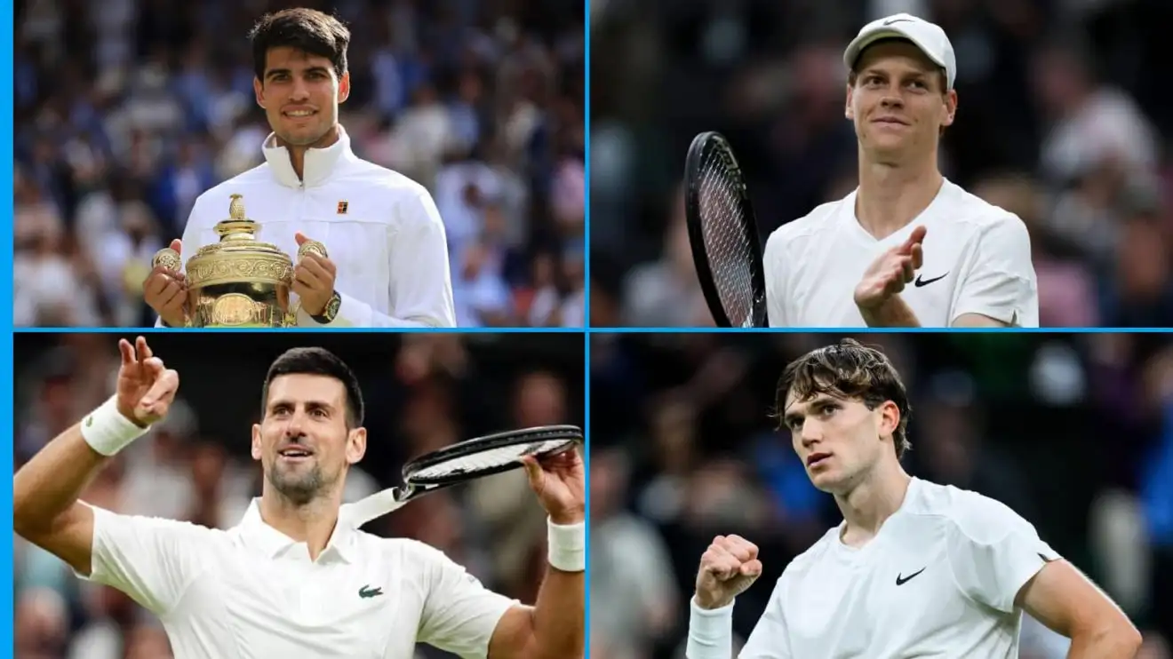 Wimbledon 2025 men's seeds confirmed: Jannik Sinner, Carlos Alcaraz, Novak Djokovic, Jack Draper headline