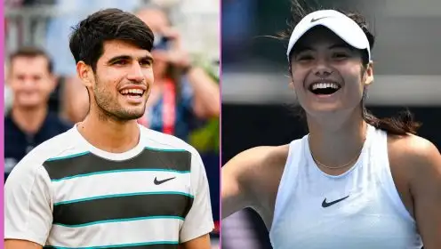 Pictured: Carlos Alcaraz and Emma Raducanu