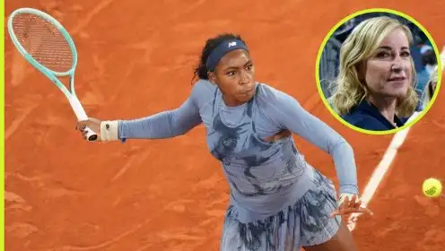 Pictured: Coco Gauff and Chris Evert