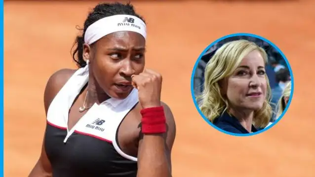 Pictured: Coco Gauff and Chris Evert.