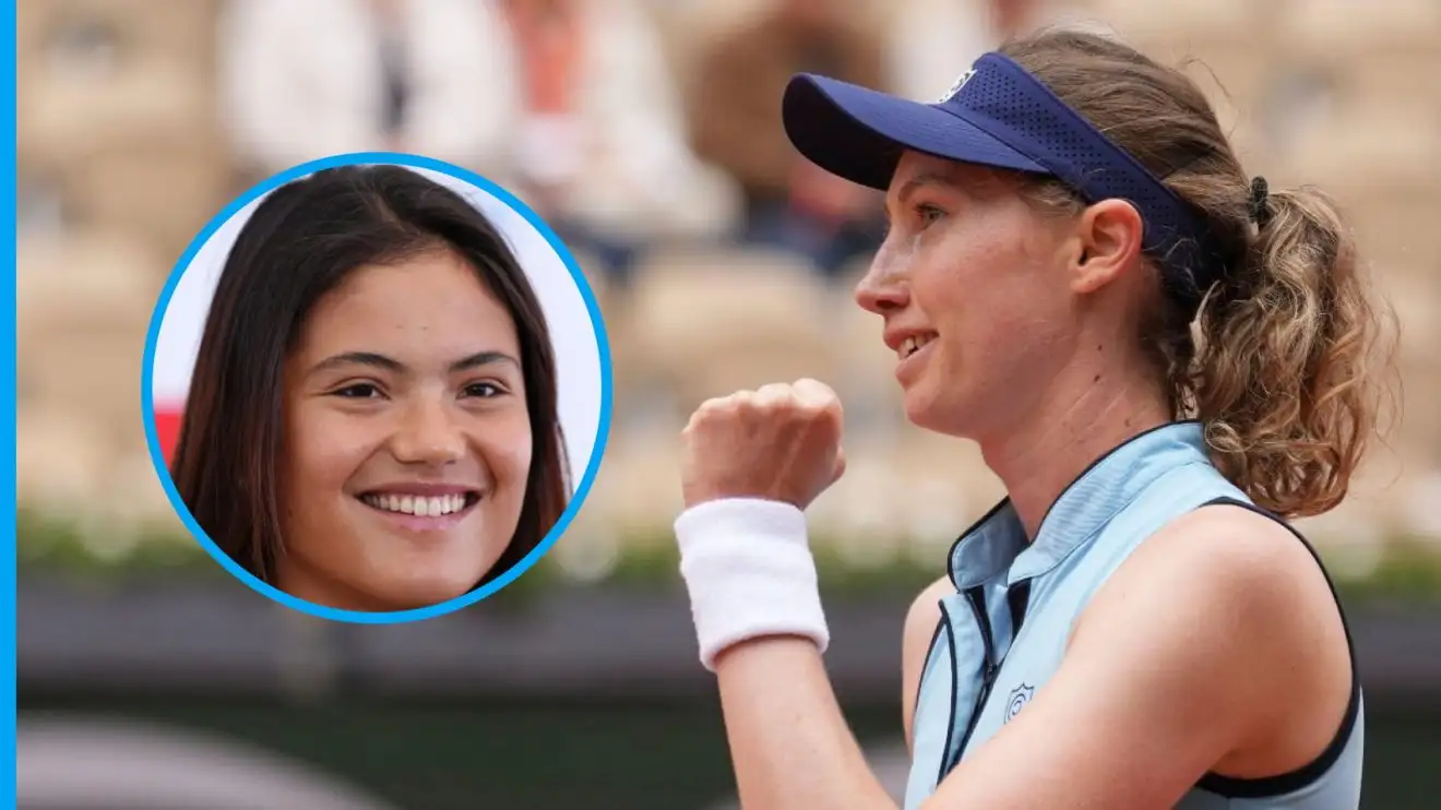 Pictured: Cristina Bucsa and Emma Raducanu.