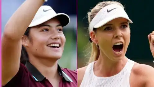 L-R: Emma Raducanu and Katie Boulter.
