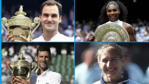 Roger Federer, Serena Williams, Novak Djokovic and Steffi Graf