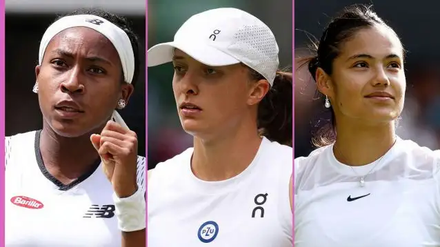L-R: Coco Gauff, Iga Swiatek, & Emma Raducanu.
