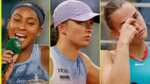 L-R: Coco Gauff, Iga Swiatek, and Aryna Sabalenka.