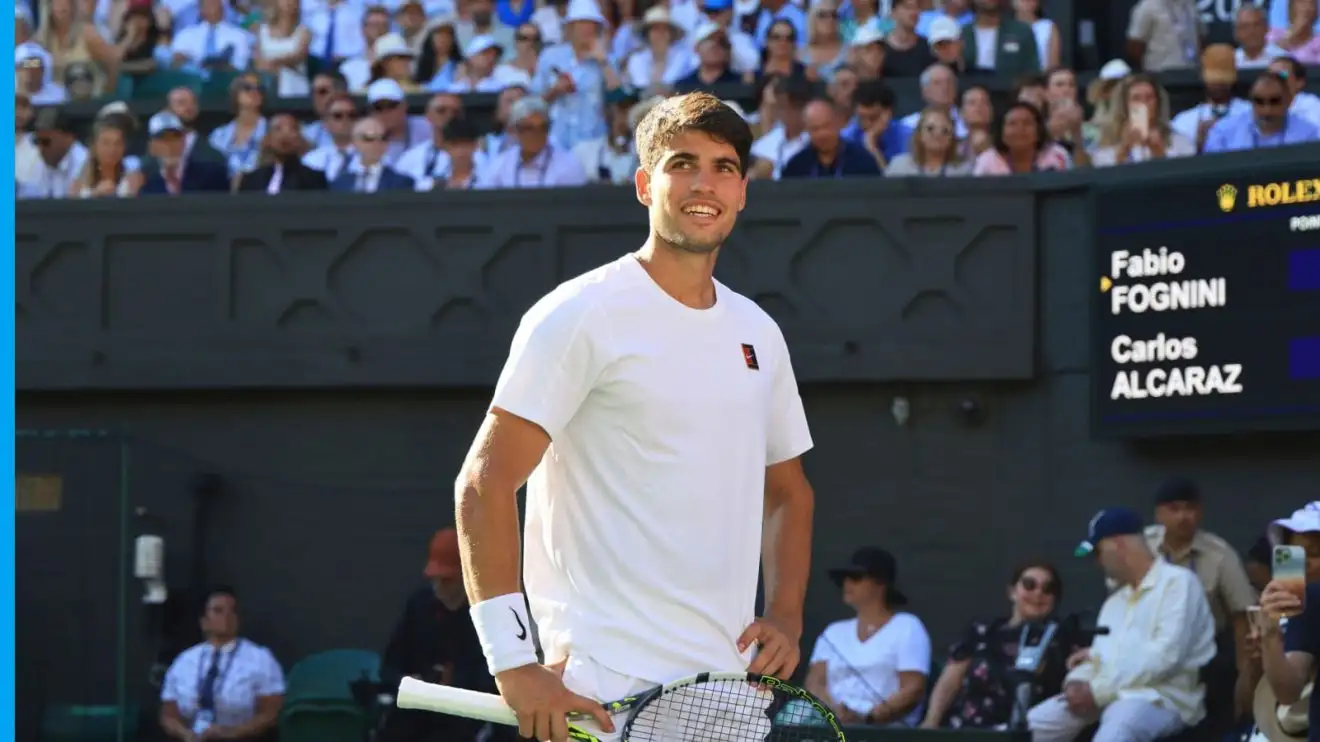 Carlos Alcaraz at Wimbledon 2025