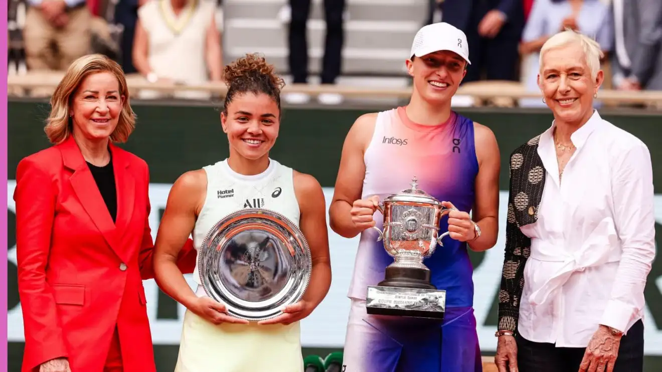 Cheis Evert, Jasmine Paolini, Iga Swiatek and Martina Navratilova