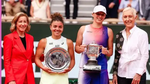 Cheis Evert, Jasmine Paolini, Iga Swiatek and Martina Navratilova