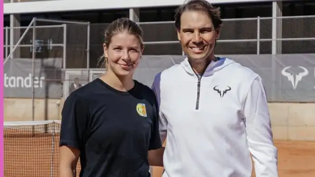 Hannah Klugman with Rafael Nadal