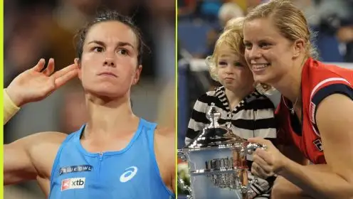 Pictured: Lois Boisson and Kim Clijsters