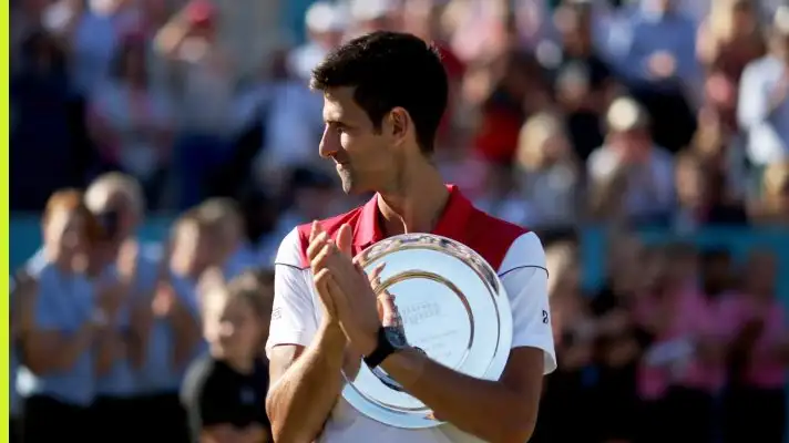 Novak Djokovic at the Queen's Club Championships