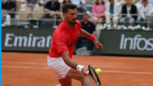 Novak Djokovic in action