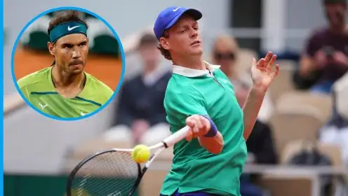 Pictured: Jannik Sinner and Rafael Nadal