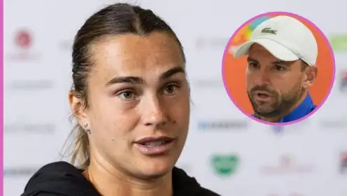 Pictured: Aryna Sabalenka and Grigor Dimitrov.