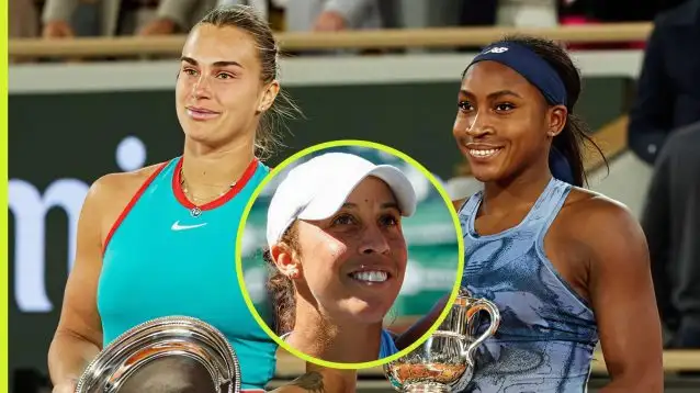 Pictured: Aryna Sabalenka, Coco Gauff, and Madison Keys.