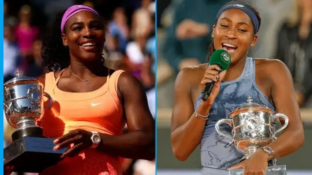 L-R: Serena Williams and Coco Gauff.
