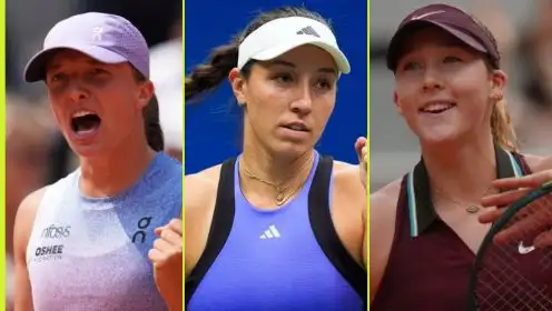 L-R: Iga Swiatek, Jessica Pegula, and Mirra Andreeva.