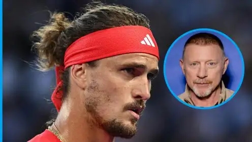 Pictured: Alexander Zverev and Boris Becker.