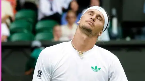 Pictured: A frustrated Alexander Zverev