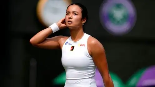 Alex Eala during her match.