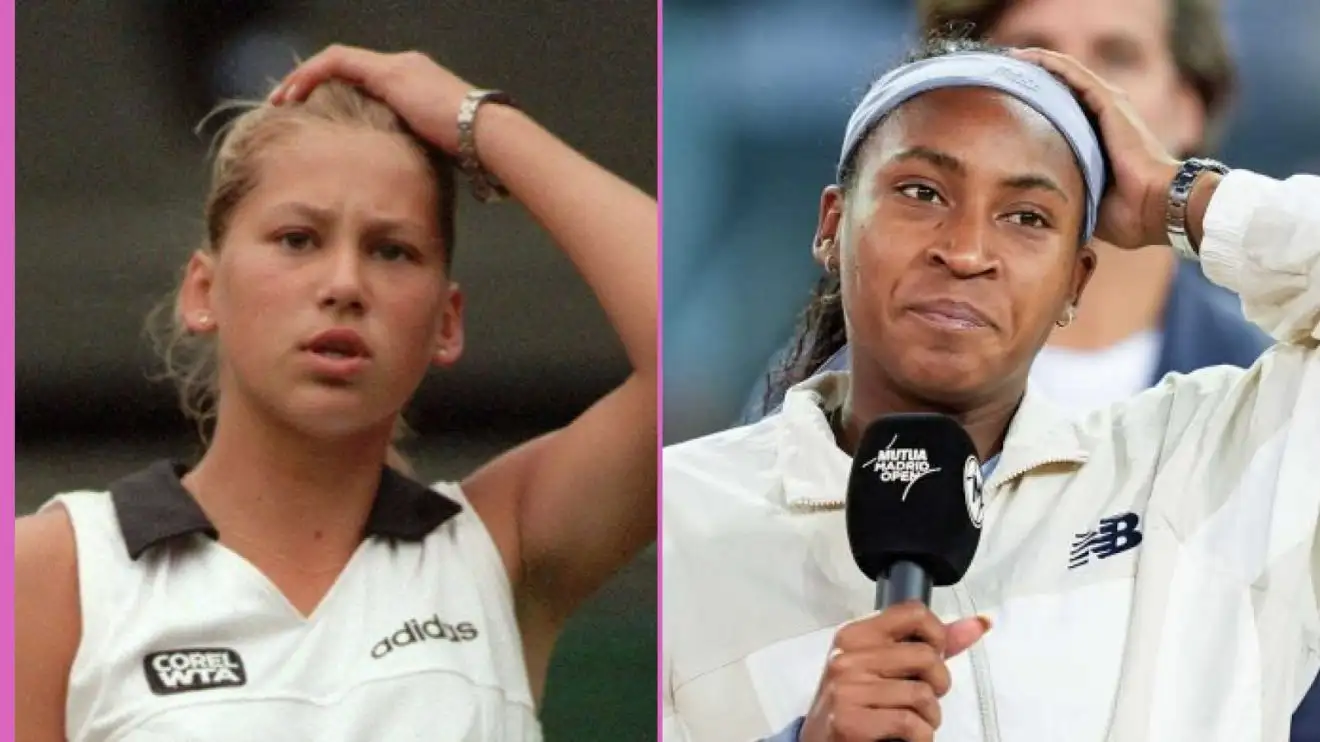 L-R: Anna Kournikova and Coco Gauff.