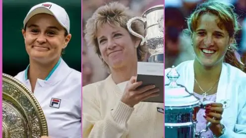 L-R: Ashleigh Barty, Chris Evert, and Tracy Austin.