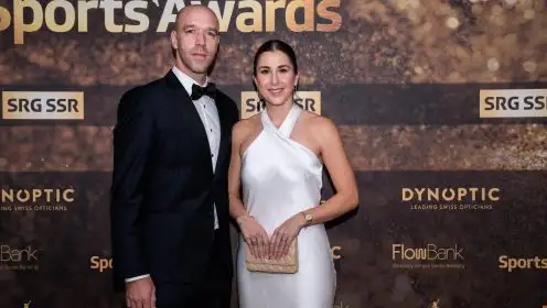 Belinda Bencic and Martin Hromkovic in 2021.