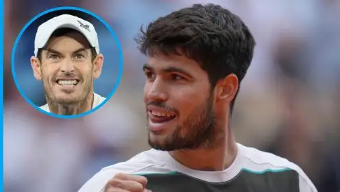 Pictured: Carlos Alcaraz and Andy Murray