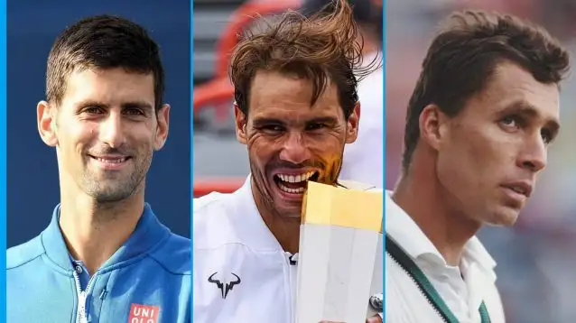 L-R: Novak Djokovic, Rafael Nadal, and Ivan Lendl.